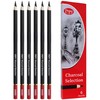 Pepy Professional Charcoal Pencil Set – Set of 6 Pre-Sharpened