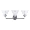 Catalina Lighting 24004-000 Modern 3-Light Drum-Shade Vanity Light, 27", Chrome