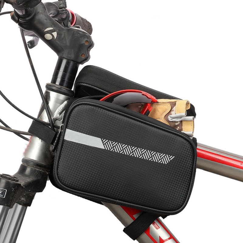 Cycling Phone Front Frame Bag Large Capacity Multifunction Waterproof Sensitive