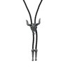 Bolo Tie Bull Skull Silver Necklace Pendant Bootlace Shoestring Necktie
