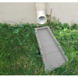 24" Decorative Downspout Rain Splash Block with Natural Stone Texture, 4 pk - Granite