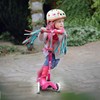 Micro Kickboard - Mini Deluxe Foldable LED Scooter, 3-Wheeled, Lean-to-Steer,