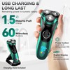 Electric Razor for Men, Rechargeable Shaver with Charging Stand, Cordless