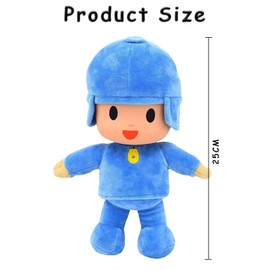 Yisscen Pocoyo Plush, 25 cm Cuddly Toy, Pocoyo Stuffed Toy, Cartoon Plush Toy, Plush Toy Stuffed Toys Plush Dolls, for Boys and Girls Birthday Gifts, Kulomi Fans Toy