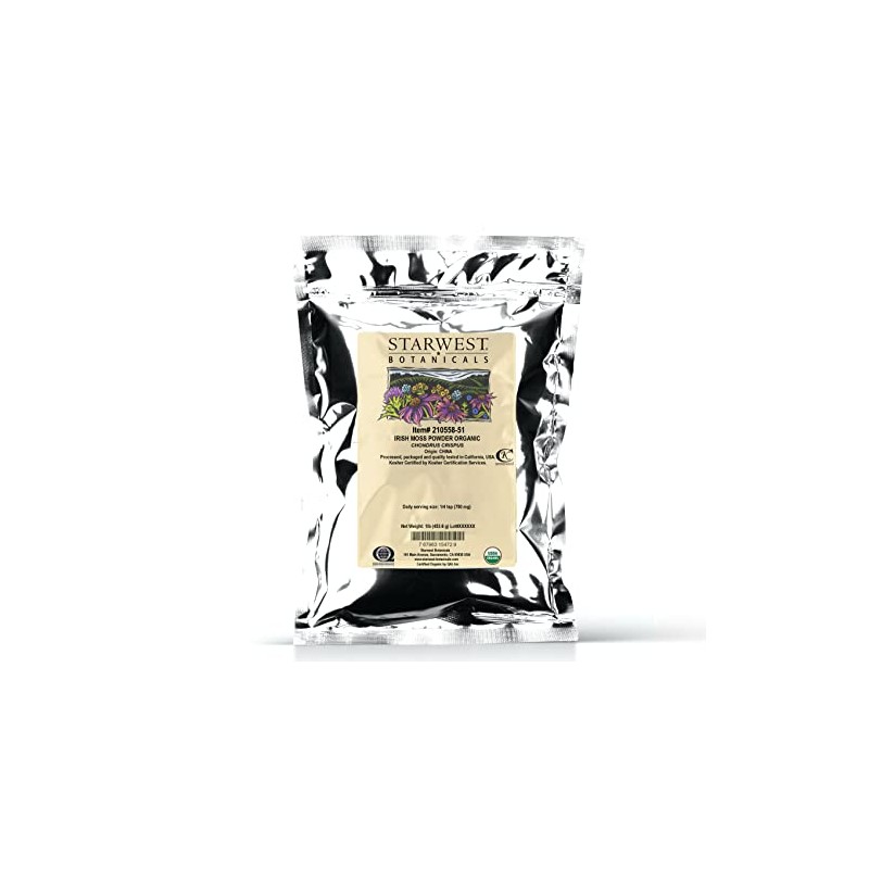 Starwest Botanicals Organic Irish Sea Moss Powder, 1 Pound