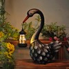 HONGLAND Solar Garden Statue Outdoor Swan Decor Bird Decor Lawn