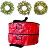 Double Layer Christmas Wreath Storage Bag Large Capacity Wreath Storage