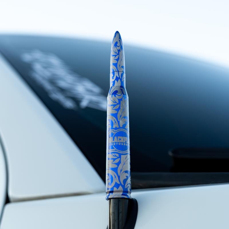 (NOT REAL BULLET) Custom Etched Bullet Antenna for Any Truck