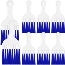 8 Packs Air Conditioner Condenser Cleaning Brush Refrigerator Coil Brush HVAC Coil Cleaner Brush Small Plastic Whisk Brush (Blue)