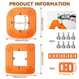 Milling Template 2 Pieces Corner Radius Milling Templates R10-R50 Milling Templates for Router Radius Jig Router Templates Milling Template Router Corner Radius Milling Stencils for Woodworking DIY