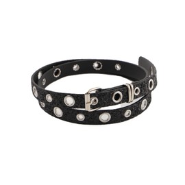 [ウィゴー] L 細ラメ ハトメ ベルト レディース F ブラック