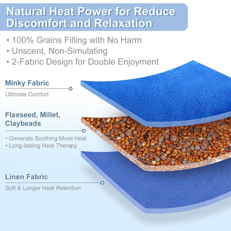 SuzziPad Microwavable Heating Pads for Neck and Shoulder Back Discomfort