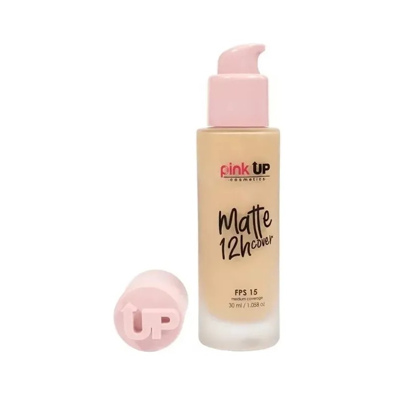 Base De Maquillaje Alta Cobertura Matte Cover 12 Hrs Pink