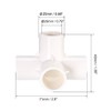 sourcing map 4 Way Elbow PVC Pipe Fitting Furniture Grade