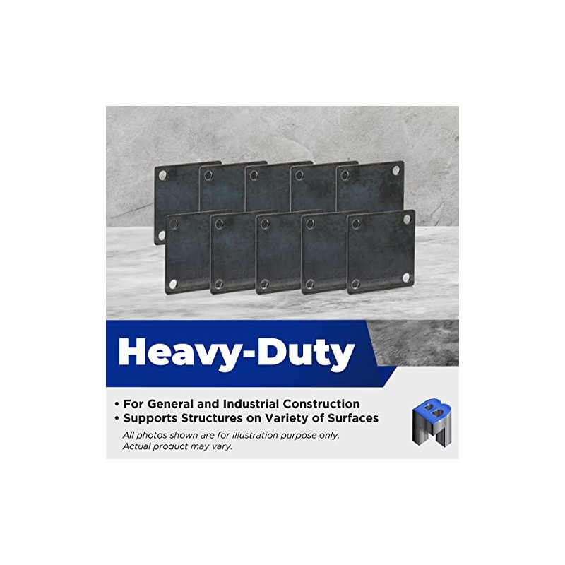 Bobco Metals 3”X3” Weldable Square Steel Metal Baseplate | A36