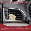 DWARFOO 2pcs Car Air Vent Clip, Bling Crystal Cute Elephant