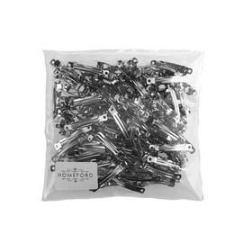 Homeford Silver French Clips, 100-Piece (40mm)