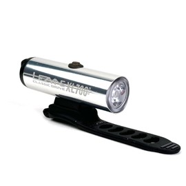 LEZYNE CLASSIC DRIVE 700+ Bicycle Kickboard, Simple and Classical Design, Front Light, Silver, Compact, Strap Fixed, Genuine Product