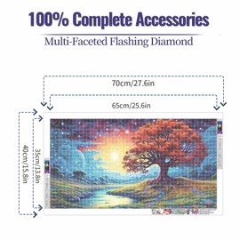 YALKIN 5D Diamond Painting Adults Children Large XXL 40 x 70 cm Diamond Painting Pictures Diamond Art Adults Full DIY Diamond Art Painting Embroidery Set Cross Stitch Pictures Home Wall Decor