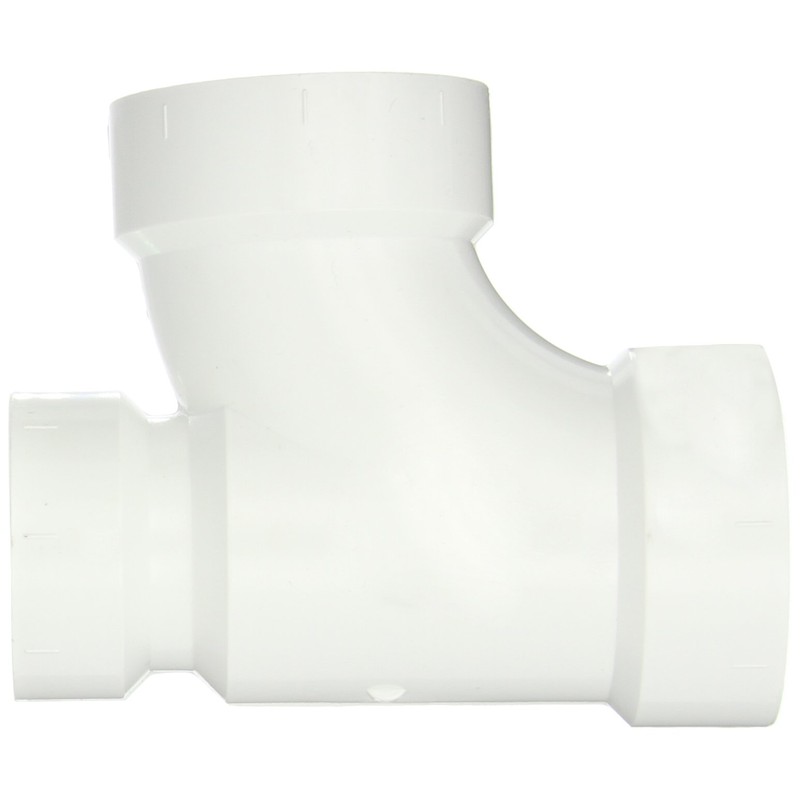 Spears P401 Series PVC DWV Pipe Fitting, Reducing Sanitary Tee,