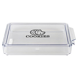 Yomjarl Cookie Containers Airtight Large Cookie Box Drawer-Type Food Refrigerator Organizing Stackable Snack Container for Storage and Transportation of Baked Biscuits, Seafood, Vegetables Clear