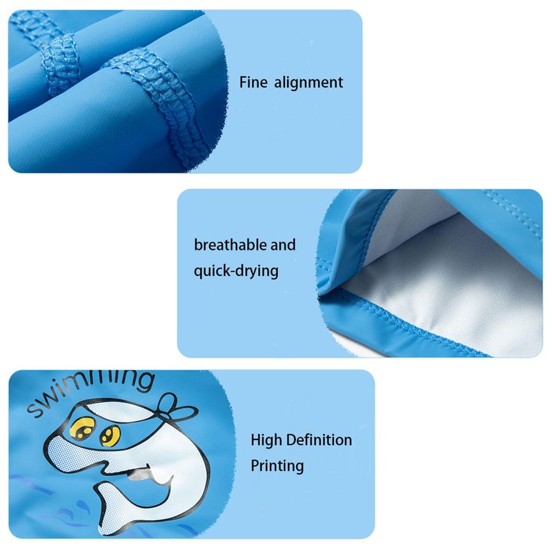 Kid Swimming Cap 3 pcs，Cute Children Cartoon Swimming Hat Caps,
