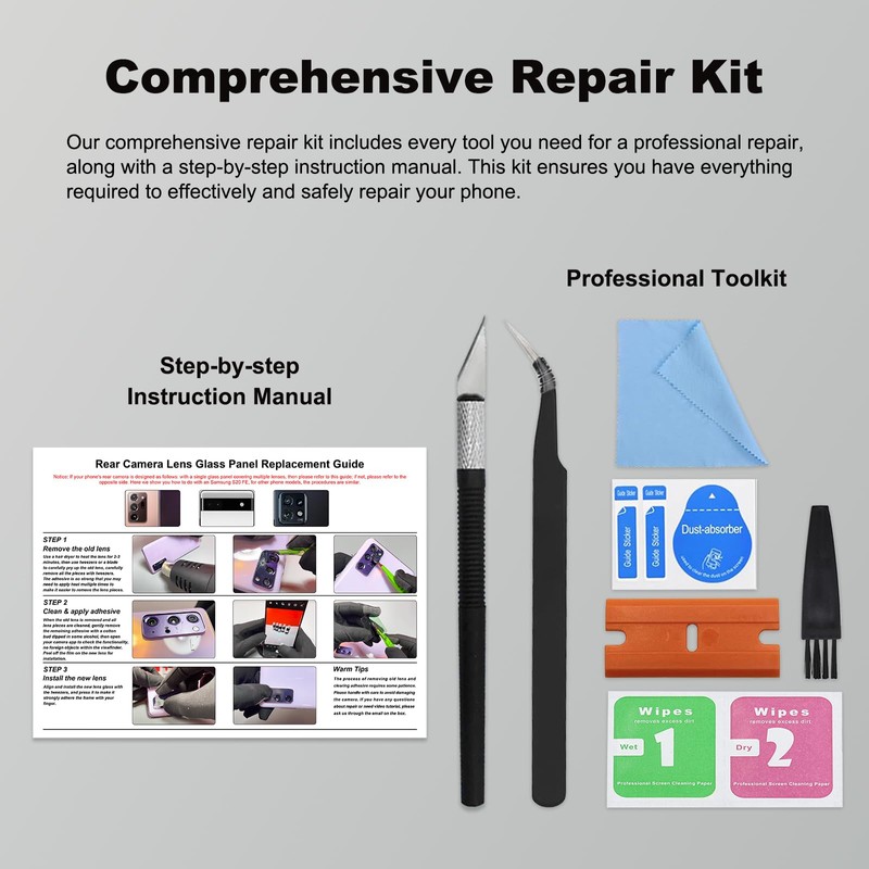 3 Pack for Pixel 5 Back Rear Camera Lens Glass