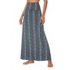 Women's Summer High Waist Boho Yoga Maxi Skirt Elastic Pull