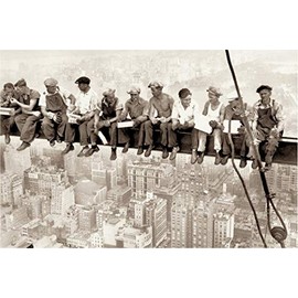 Studio B Lunch On a Skyscraper - New York City - Laminated Poster - 36.5" x 24.5"