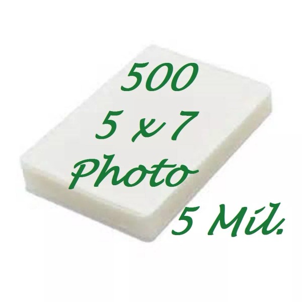 LAMINATING 4 LESS 5 x 7 500 5 Mil Laminating