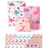 WERNNSAI Dinosaur Christmas Wrapping Paper 10 SHEETS Pink Christmas Flat
