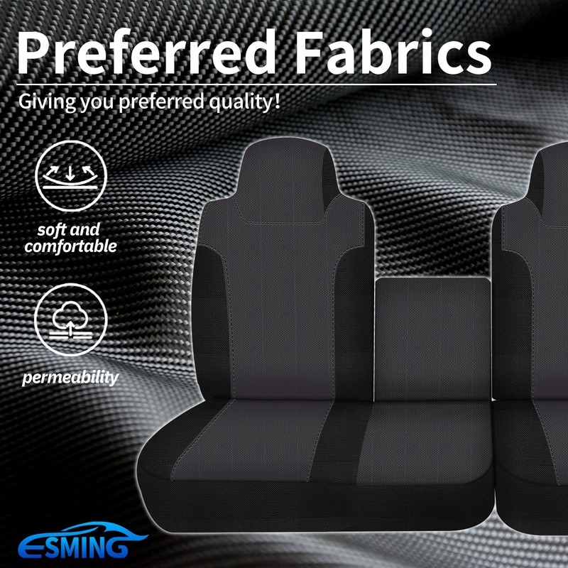 ESMING Custom-Fit Front Seat Cover Replacement for Isuzu NPR 2006-2025