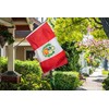 DANF Peru Flag 3x5 Ft Thick Polyester, Fade Resistant, Brass