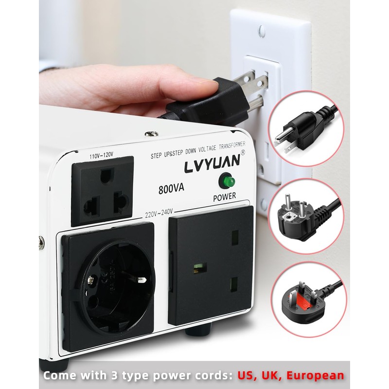 LVYUAN 5000W Voltage Transformer Power Converter Step Up 110V to