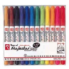 寺西化学 マジックインキ 油性ペン マジェスタースリム 12色 MMJ70C-12