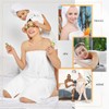 Tigeen 2 Pcs Towel Wrap for Women Lightweight Spa Robe