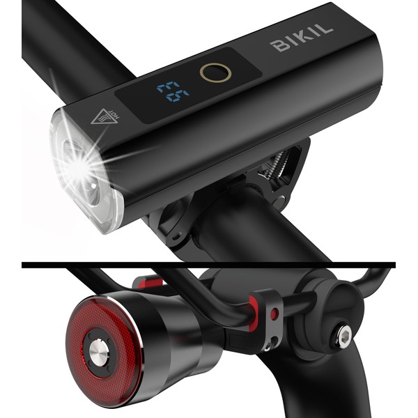 BIKIL All Aluminium Bike Lights Front and Back 5000mAh Super
