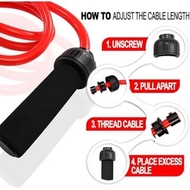 Weighted Jump Rope - (1.5LB) Solid PVC 12mm Diameter for Crossfit and Boxing - Heavy Jump Rope with Memory Non-Slip Cushioned Foam Grip Handles for Fi