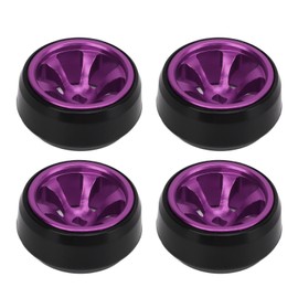4 PCS RC Drift Tire Aluminum Alloy Tires Replacement Parts for WLtoys K989 1/28 RC Car Purple