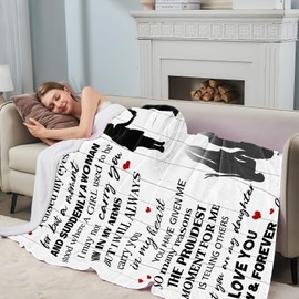 BUUGVIIL Daughter Gifts from Mom, to My Daughter Blanket from Mom, Perfect Daughter Graduation, Daughter Birthday Surprise 50 * 60" to Keep Warm
