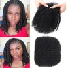 14inch Afro Kinkys Human Hair Bulk 50g/Pack Natural Black 100%