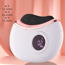 Gua Sha Massage Tool,Gua Sha Facial Tools Electric 9 Levels Heated Scraping Massager for Body Face Lift Puffiness Reduction (Black)