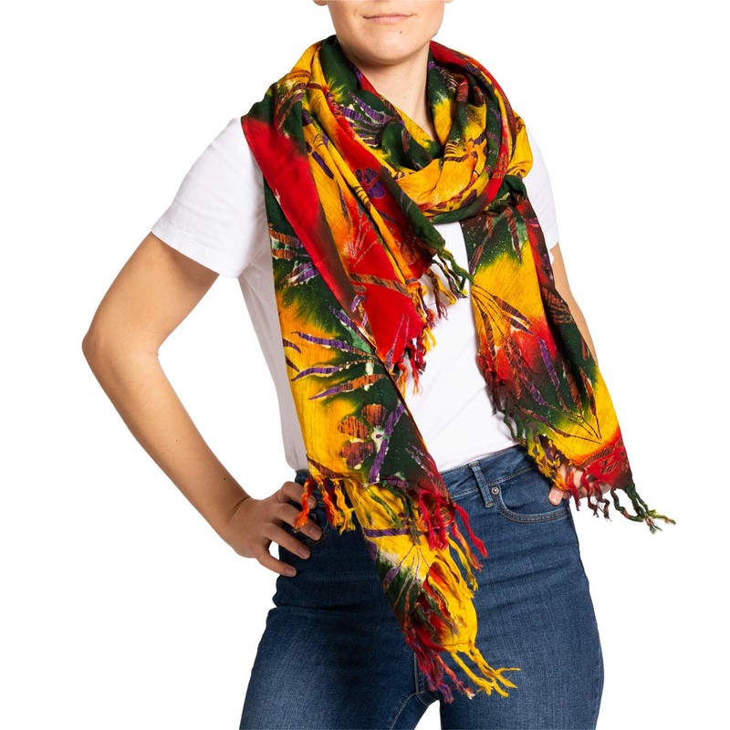PANASIAM Sarong, multi-coloured, scarf, beach towel, wrap dress, soft natural