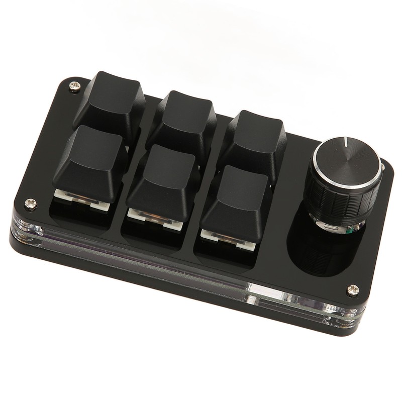 6 Key Mini Keypad with Knob USB DIY Programmable Keyboard