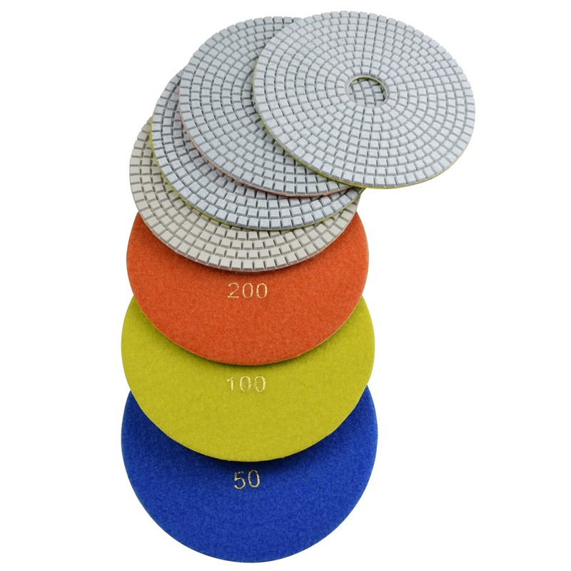 Konfor Wet 6" 7-Step Diamond Polishing Pads Flexible Sanding Tools