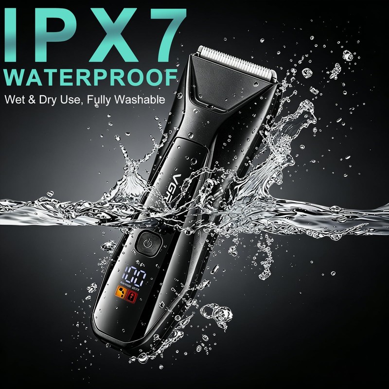 VGR 938 Body Hair Trimmer for Men, Cordless IPX7 Waterproof