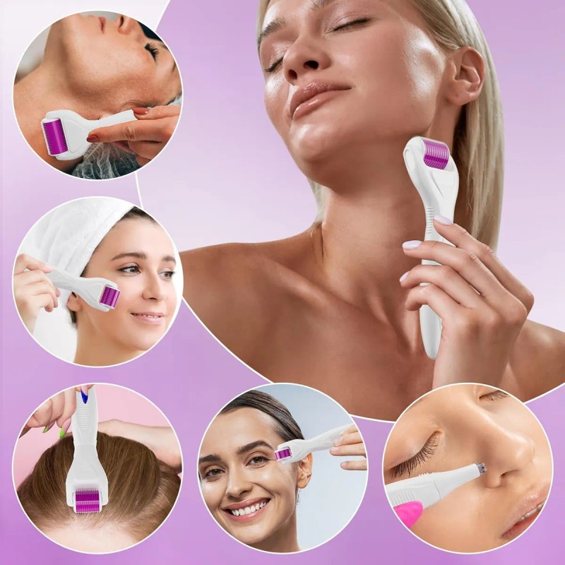 Derma Roller Para Cabello Y Barba, Kit De Rodillos De