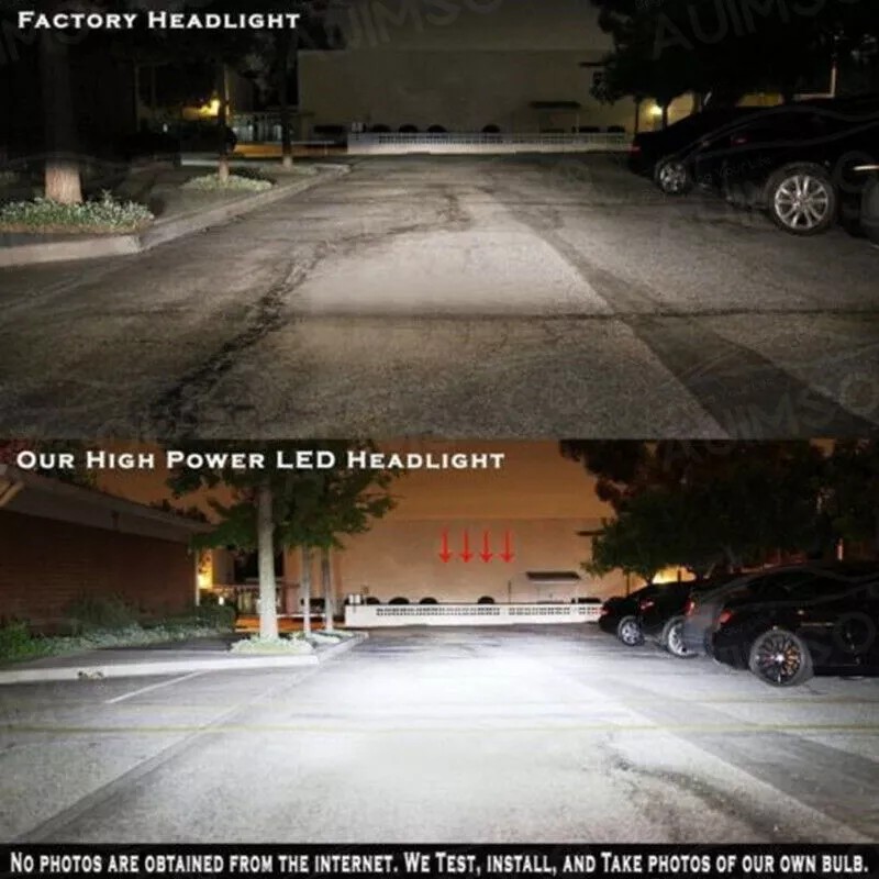AUIMSOCO H11 LED Headlight Super Bright Bulbs Kit 12000K White