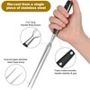 luvtree Heavy-Duty Stainless Steel Carving Fork with Black Wood-Sheathed Handle