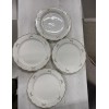 White Yedi GOLD BOW Side Plates Set of 4 Ceramic